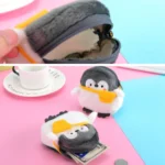 2pcs Cute Little Penguin Coin Purse Lipstick Data Cable Bag - Image 4