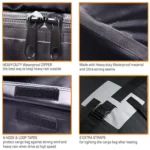 15 Cubic Foot Car Universal Rainproof Roof Luggage Outdoor Camper Roof Bag + Non-slip Mat - Image 4