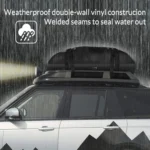 15 Cubic Foot Car Universal Rainproof Roof Luggage Outdoor Camper Roof Bag + Non-slip Mat - Image 5