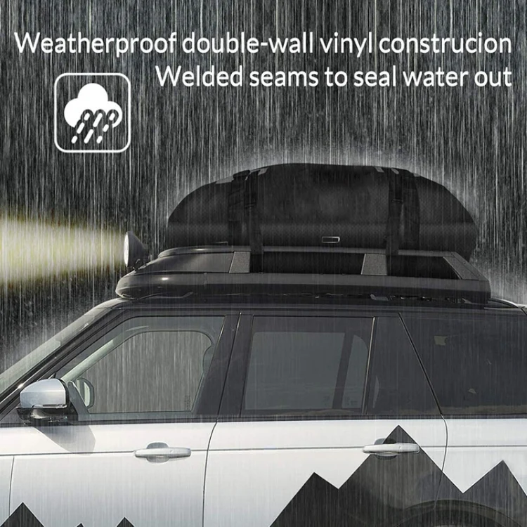 TBD0603208401_B4.webp 15 Cubic Foot Car Universal Rainproof Roof Luggage Outdoor Camper Roof Bag + Non-slip Mat - Image 5