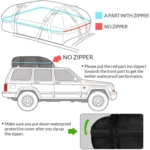 15 Cubic Foot Car Universal Rainproof Roof Luggage Outdoor Camper Roof Bag + Non-slip Mat - Image 6