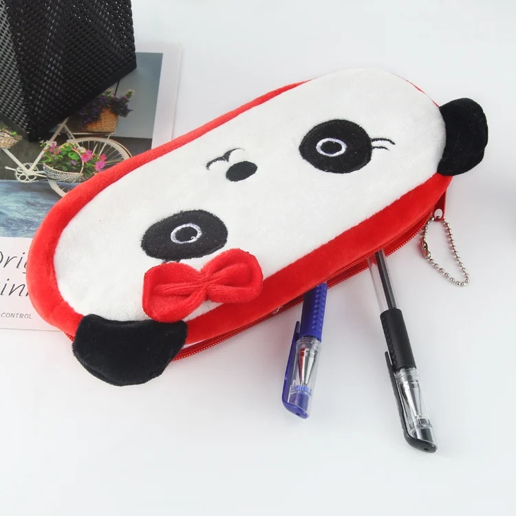 TBD0603209601_B3.webp 3pcs Children Cute Animal Plush Pencil Bag Stationery Storage Bag - Image 4