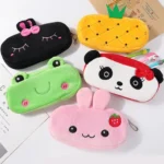 3pcs Children Cute Animal Plush Pencil Bag Stationery Storage Bag - Image 5
