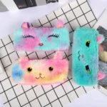 3pcs Laser Color Kitten Plush Student Stationery Pencil Case - Image 4