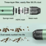 Pinjia P07 Wireless Mini Fashion Vehicle Vacuum Cleaner - Image 4