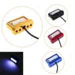 MK-114 2pcs Plane Frame CNC Aluminum Alloy LED Taillights Motorcycle License Plate Light - Image 2