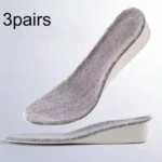 3pairs Winter Velvet Insoles Warm Inner Height Increase Insoles