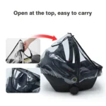 Baby Safety Seat Rain Cover Transparent EVA Stroller Baby Carriage Rain Cover - Image 4