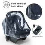 Baby Safety Seat Rain Cover Transparent EVA Stroller Baby Carriage Rain Cover - Image 6