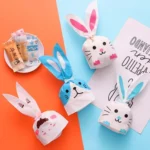 1bag Cartoon Rabbit Ears Gift Packaging Bags Candy Baking Snowflake Cookies Bags - Image 2