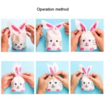 1bag Cartoon Rabbit Ears Gift Packaging Bags Candy Baking Snowflake Cookies Bags - Image 6