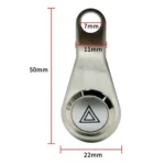 KG-057 Motorcycle Handlebar LED Self-lock Metal Button Dual Flash Switch With Light Ring - Image 3