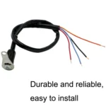 KG-057 Motorcycle Handlebar LED Self-lock Metal Button Dual Flash Switch With Light Ring - Image 5