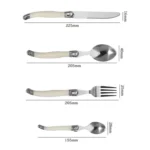Stainless Steel Knife Fork Spoon Set Plastic Handle Western Tableware - Image 3