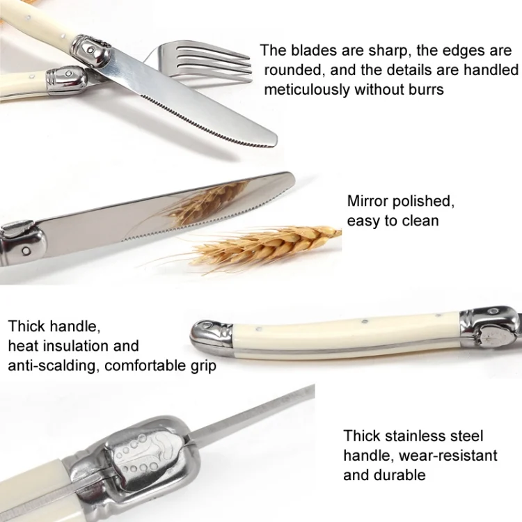 TBD0603252003_B3.webp Stainless Steel Knife Fork Spoon Set Plastic Handle Western Tableware - Image 4