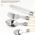 Stainless Steel Knife Fork Spoon Set Plastic Handle Western Tableware - Image 5