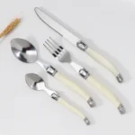Stainless Steel Knife Fork Spoon Set Plastic Handle Western Tableware - Image 6