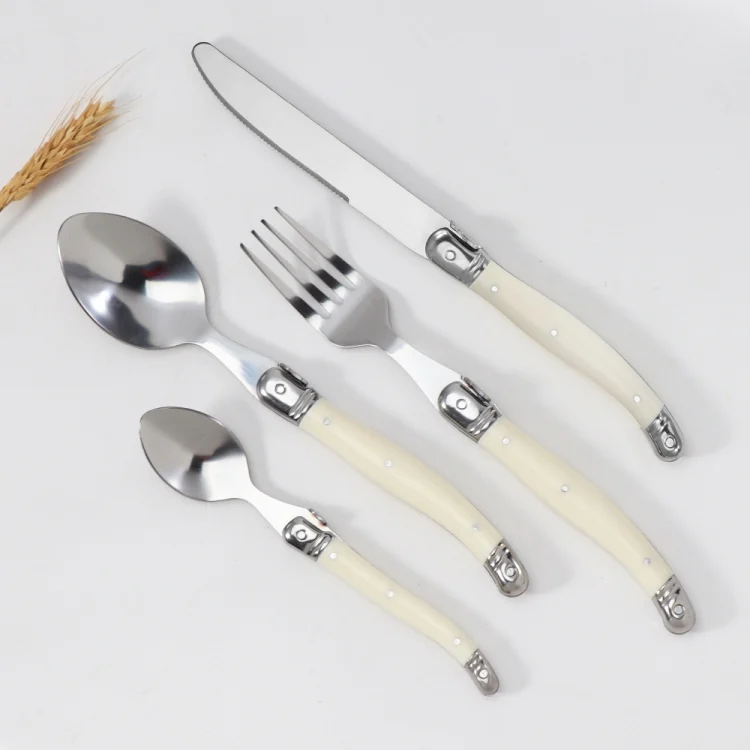 TBD0603252003_B5.webp Stainless Steel Knife Fork Spoon Set Plastic Handle Western Tableware - Image 6