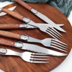 Rosewood Handle Stainless Steel Knife and Fork Cutlery,Spec: - Image 6