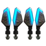 MK-236 4pcs 22LED Motorcycle V Line Two Color Turning Light Signal Angle Light