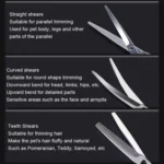 Pet Grooming Scissors Dog Cat Hair Trimming Haircutting Tools, Style: - Image 4