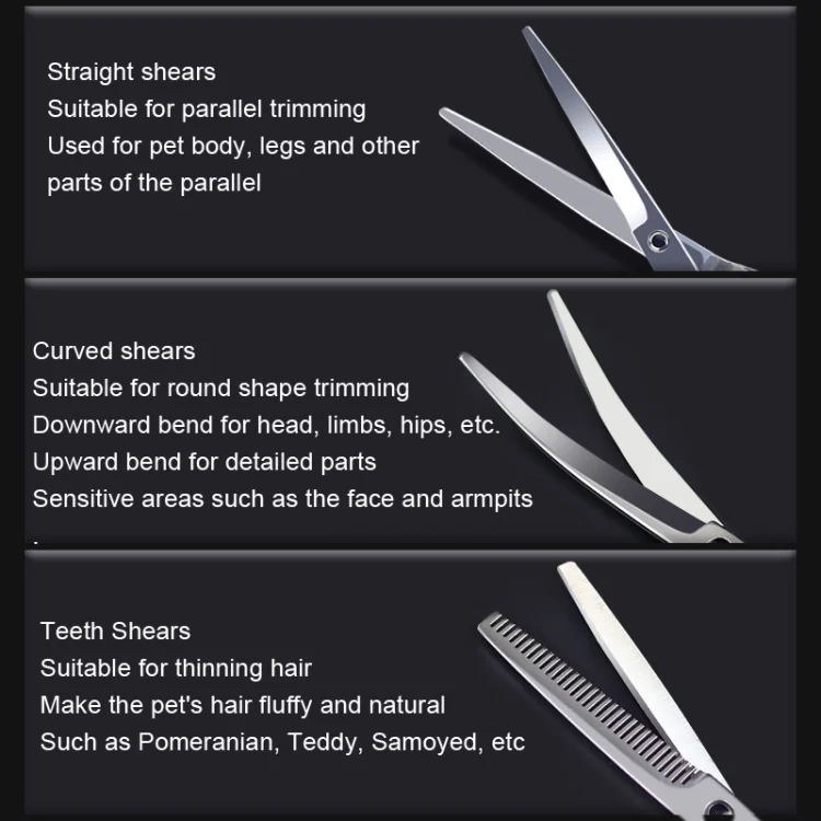 TBD0603256701_B3.webp Pet Grooming Scissors Dog Cat Hair Trimming Haircutting Tools, Style: - Image 4