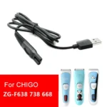 6pcs Haircut Clippers USB 5V Charging Cable For CHIGO F638 F668 F738 - Image 2