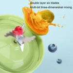 Bingo Mini Portable Juicer Home 6 Knife Head Charging Electric Juice Cup - Image 3