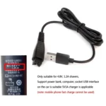 3pcs 4.8V 1.25A USB Charging Cable for Panasonic Electric Shaver ES-LM31 ES-PLM3B - Image 3
