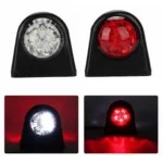 MK-249 10-30V 8LEDs Red And White Truck Round Side Light - Image 2