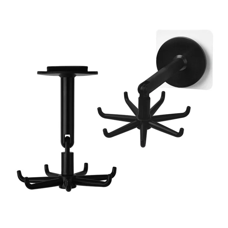 Multifunctional Rotating 7 Claws Hook Kitchen Storage 360 Degrees Without Trace Hooks