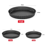 BM1075 Perforated Pizza Pan Kitchen Carbon Steel Non-stick Fruit Pie Mould Bakeware - Image 3