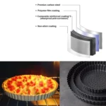 BM1075 Perforated Pizza Pan Kitchen Carbon Steel Non-stick Fruit Pie Mould Bakeware - Image 4
