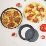 BM1075 Perforated Pizza Pan Kitchen Carbon Steel Non-stick Fruit Pie Mould Bakeware - Image 6
