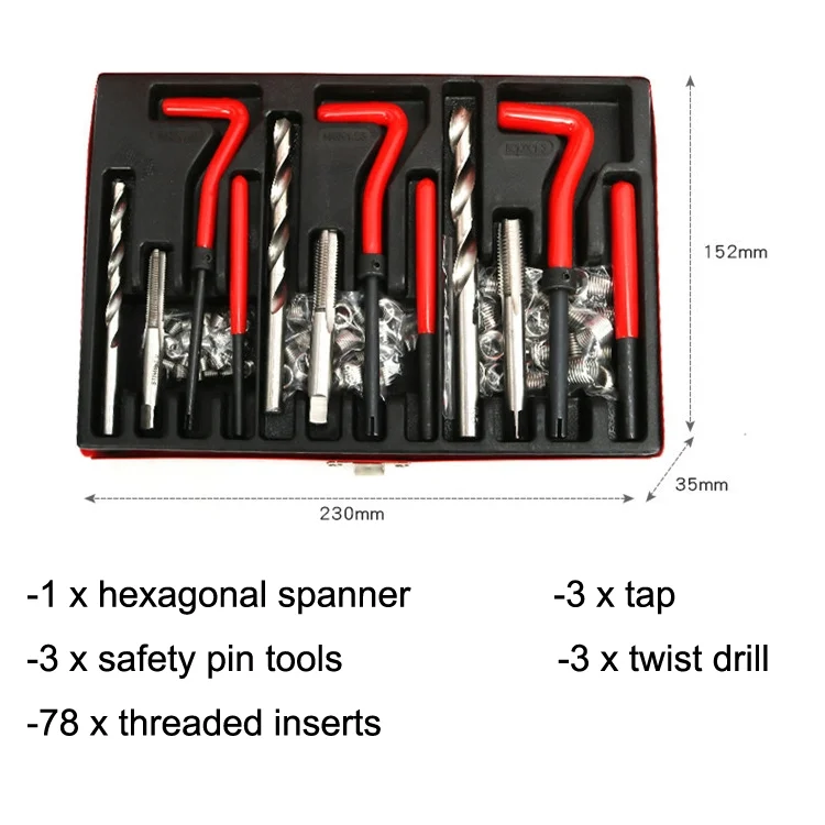 TBD06032813_2.webp 88 in 1 Car Screw Thread Repair Spark Plug Tapping Tool Tapper Tap Gripper Kit - Image 3