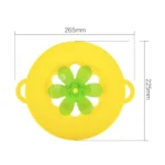 Silicone Flower Spill-proof Pot Lid Rotatable Pot Lid Kitchen Gadget, Size: - Image 6