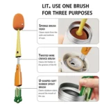 Long Handle Household Multifunctional Cup Washing Brush Carrot Shape 3 In 1 Cleaning Brush - Image 13