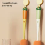 Long Handle Household Multifunctional Cup Washing Brush Carrot Shape 3 In 1 Cleaning Brush - Image 7