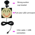 P4-32x32 RGB Full Color Emoticon Picture LED Car Display Wireless Transmission Wifi Custom - Image 4