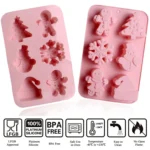 6 Cavity Cake Mold Food Grade Non-Stick Silicone Merry Christmas Festival Dessert Making Mould - Image 5