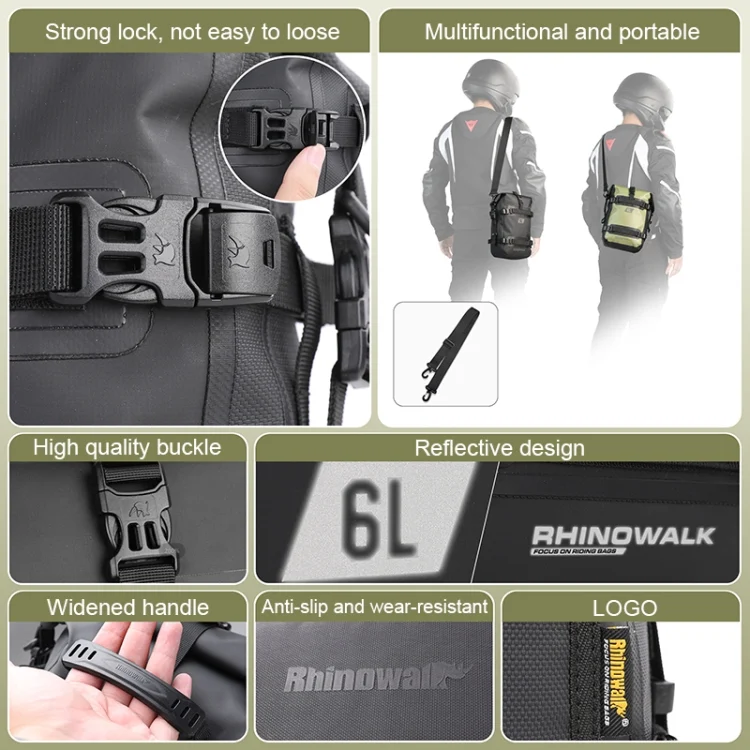 TBD0603298901_B4.webp Rhinowalk MT2206 6L Waterproof Motorcycle Bumper Bag Outdoor Riding Bag - Image 5