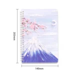 4books /Set  W752B Oil Painting Landscape A5 Coil Book Thickened Horizontal Line Notebook - Image 2