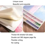 4books /Set  W752B Oil Painting Landscape A5 Coil Book Thickened Horizontal Line Notebook - Image 3