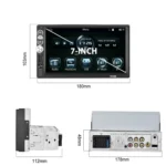 F133 7 Inches MP5 Bluetooth Player Universal Wired CarPlay Reversing Image Integrated, Style: - Image 2