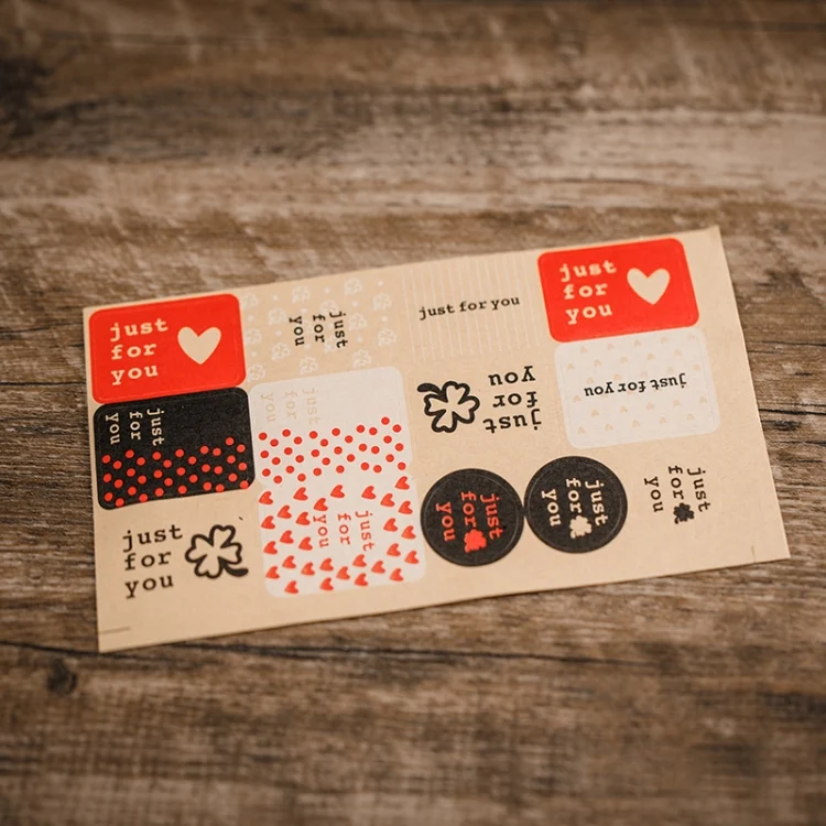 TBD06033071_1.webp 10sheets Love Cake Stickers Baking Stickers Leather Paper Sealing Stickers - Image 2