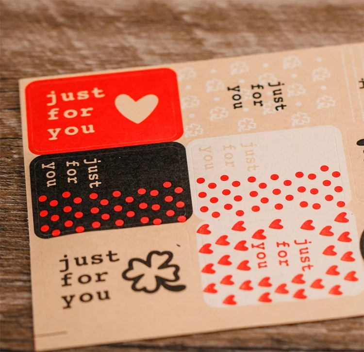 TBD06033071_2.webp 10sheets Love Cake Stickers Baking Stickers Leather Paper Sealing Stickers - Image 3