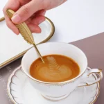 304 Stainless Steel Feather Spoon Fork Literary Tableware,Style: - Image 6