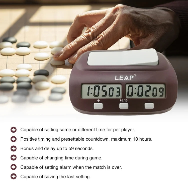 TBD0603313901_B5.webp LEAP PQ9907S Chess Clock International Chess Go Clock - Image 6