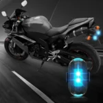 Vibration Remote Control Induction Motorcycle Wireless Strong Magnetic Warning Flash Light - Image 6