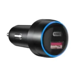 IBD355-1UC 18W+45W Smart Car Charger Dual-port Metal Phone Fast Charger - Image 2
